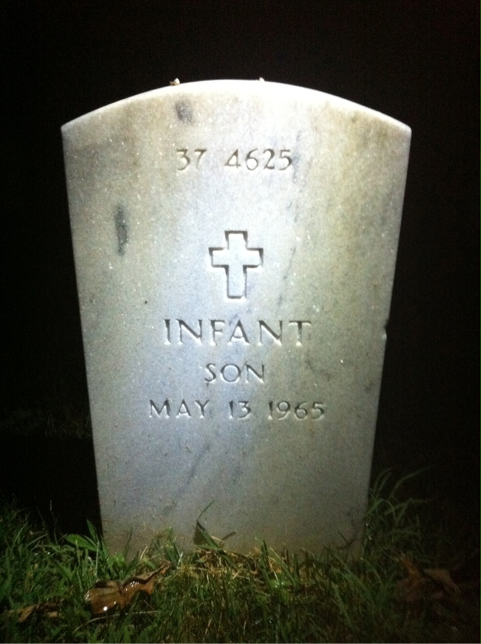 Back of headstone — Jackie D Findlay