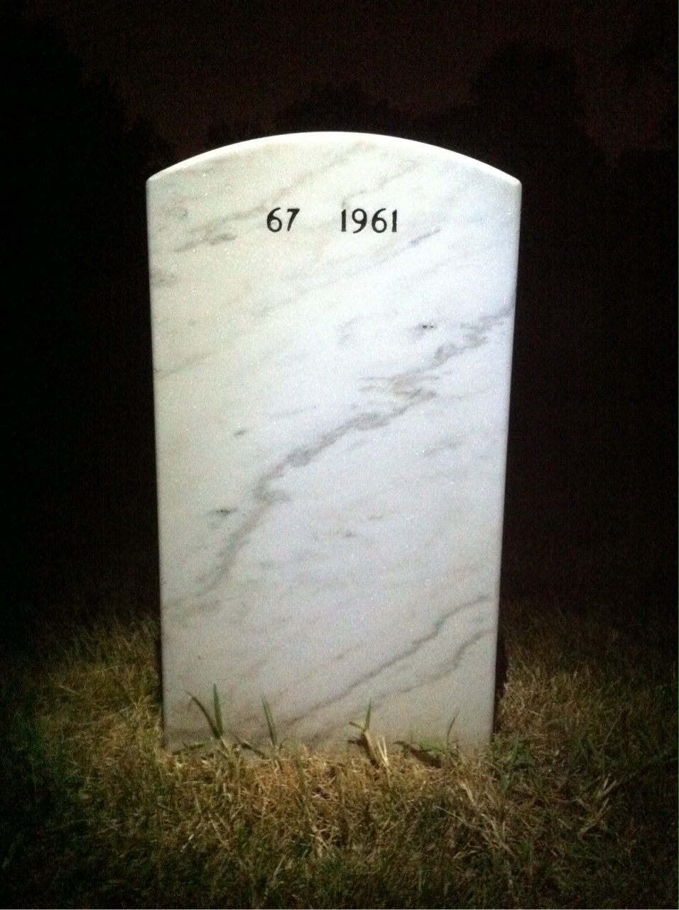 Back of headstone — Elmer Whitney