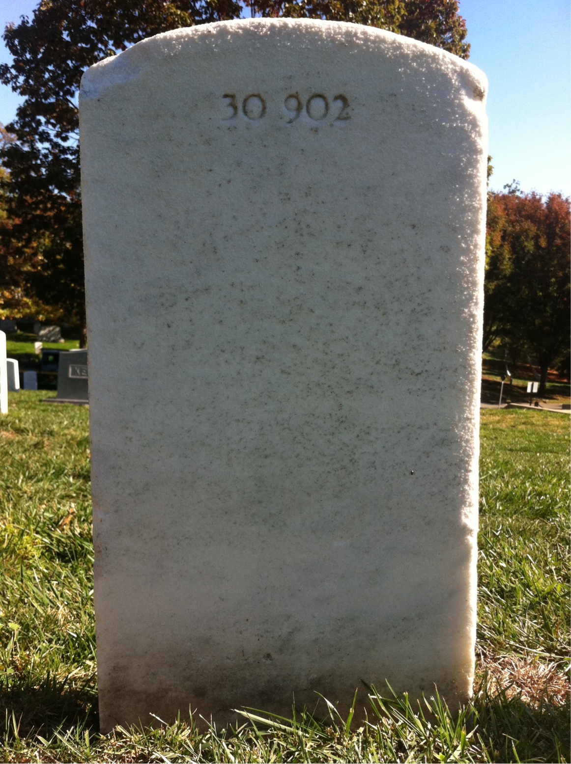 Back of headstone — Walter Armstrong