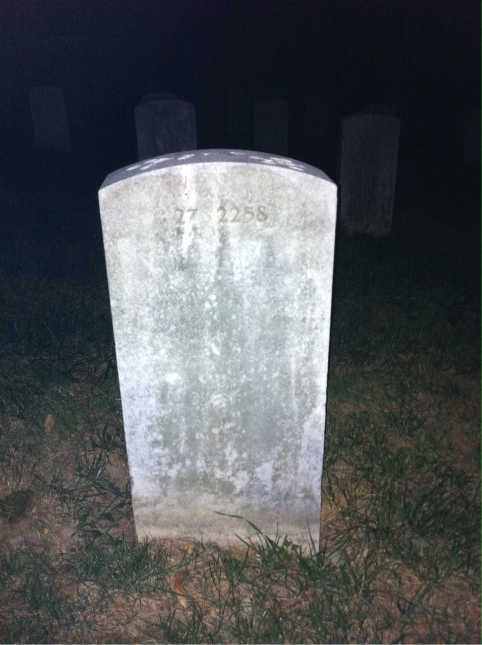 Back of headstone — Not Captured Austin