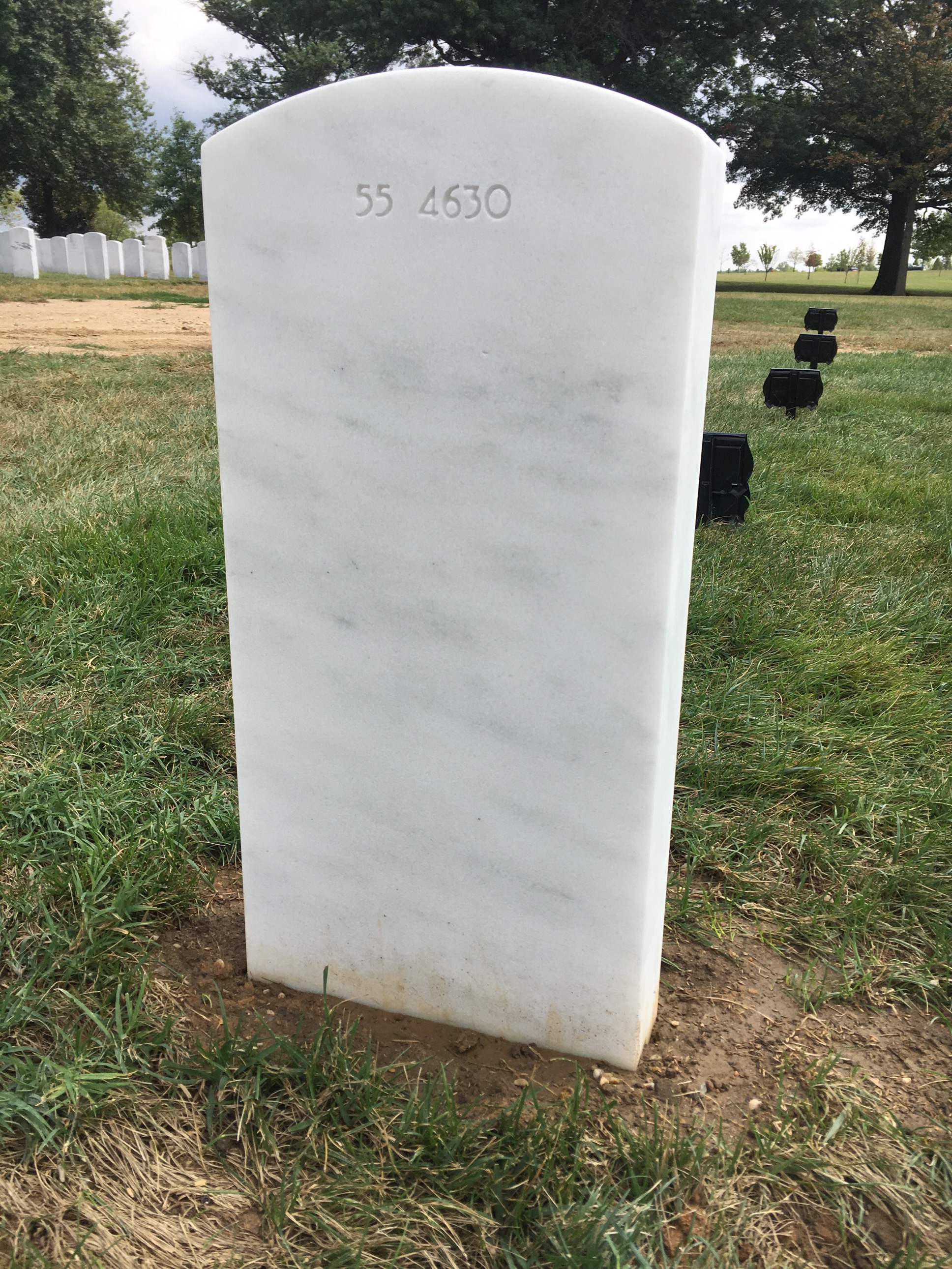 Back of headstone — Theodore Mock