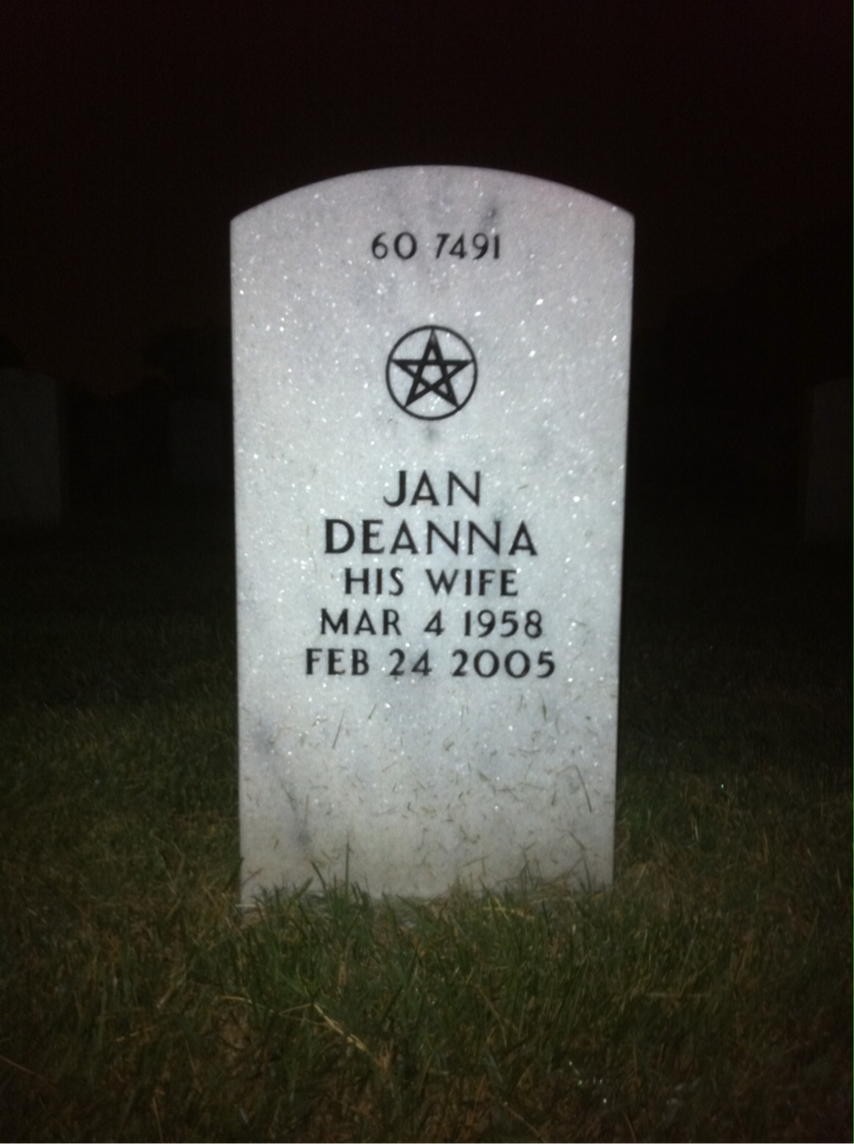 Back of headstone — William O'Rourke