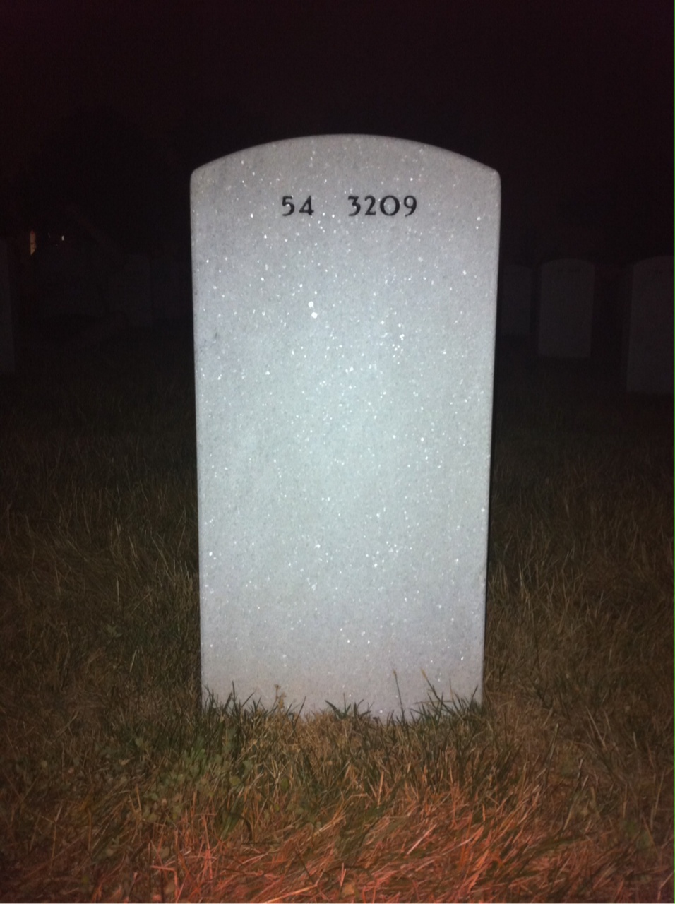 Back of headstone — Ernest Grigsby