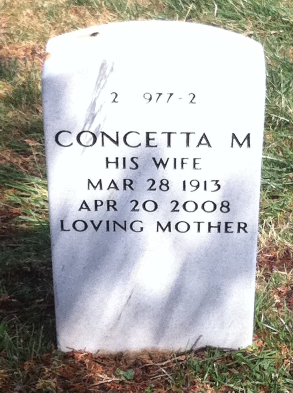 Back of headstone — Francis George