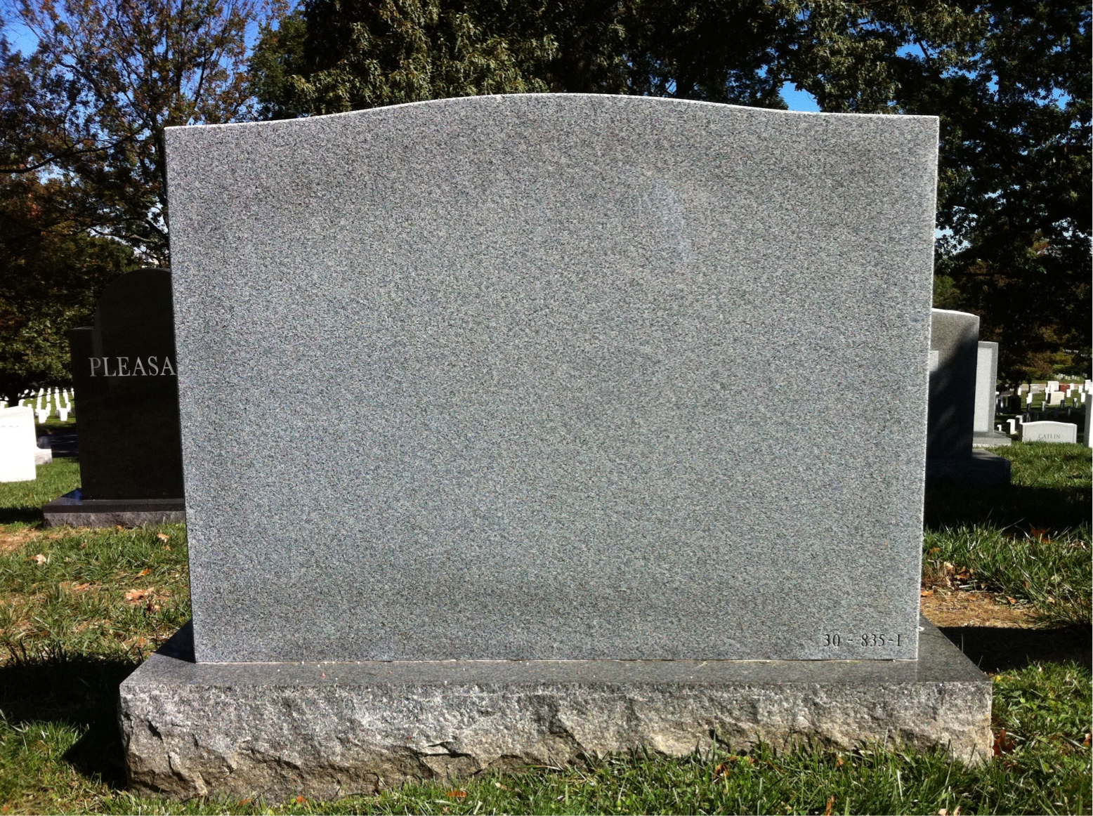 Back of headstone — Caspar Weinberger
