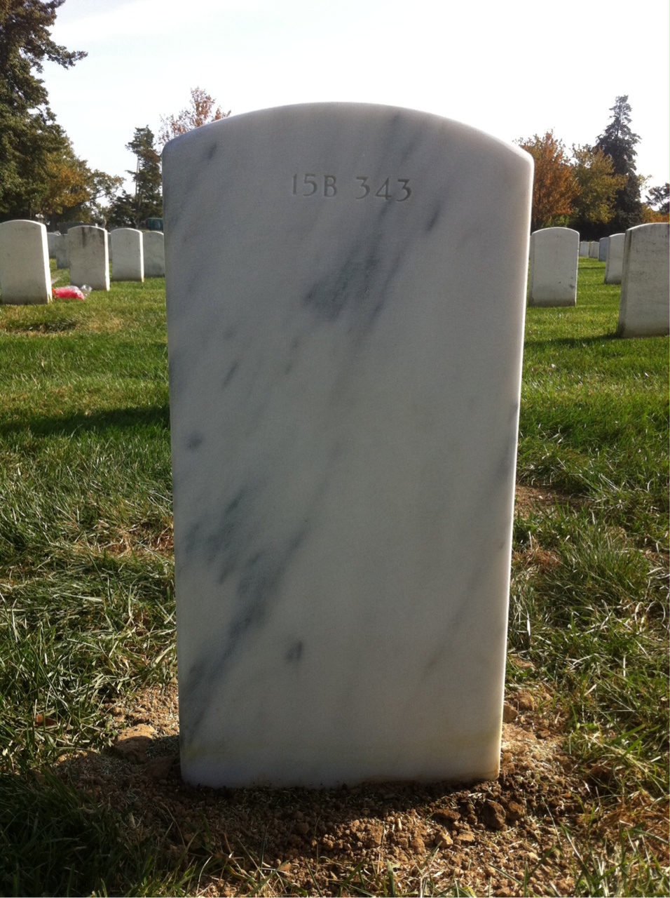 Back of headstone — William Simm Peterson