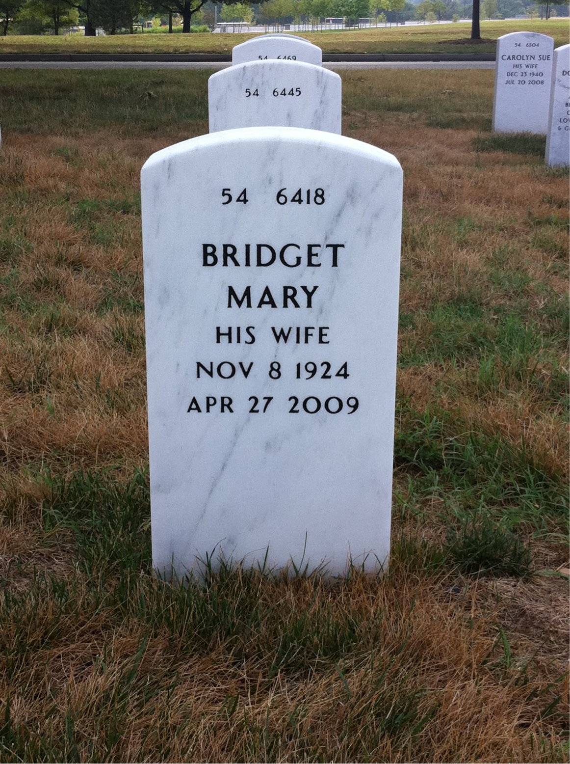 Back of headstone — Kenneth Paddock