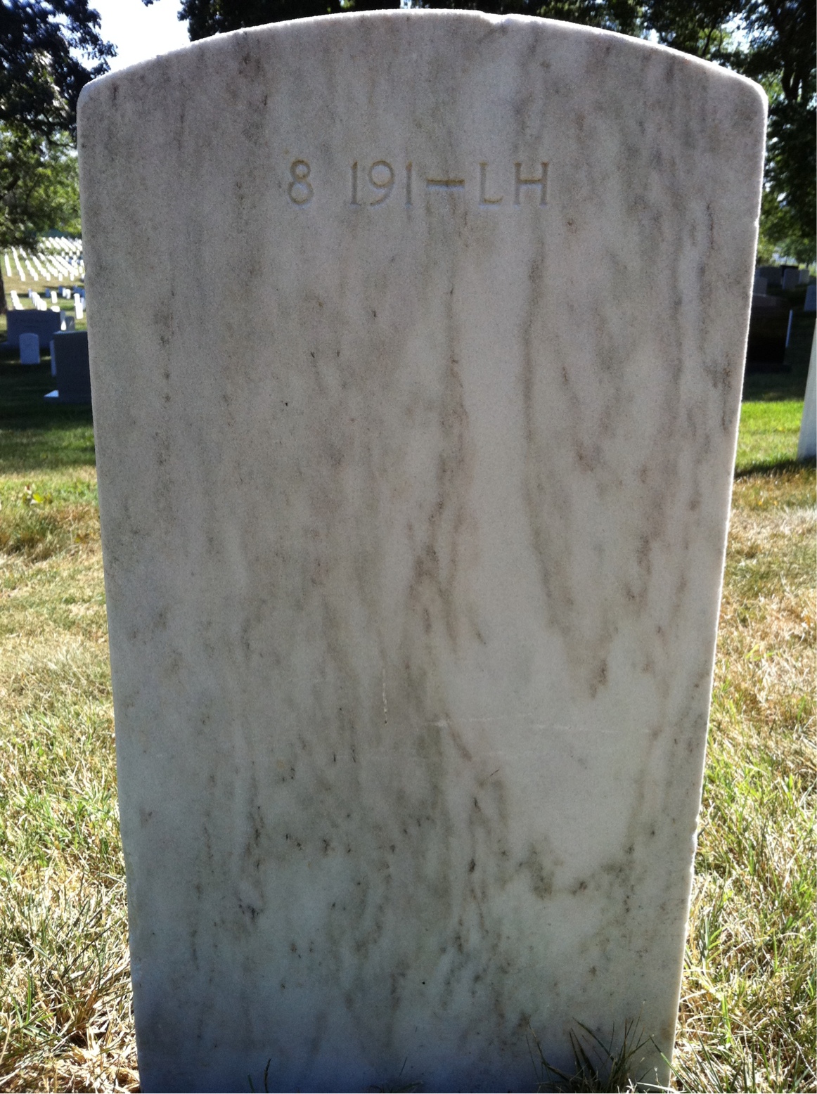 Back of headstone — John Crigler