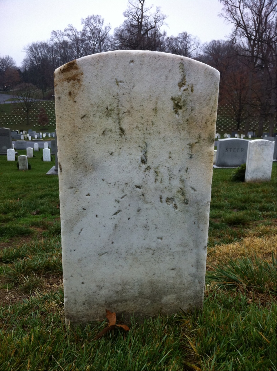 Back of headstone — John Abercrombie