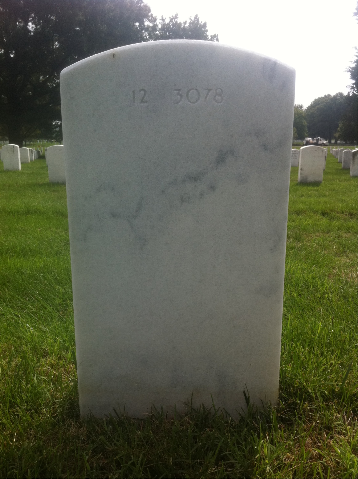 Back of headstone — James Mitchell