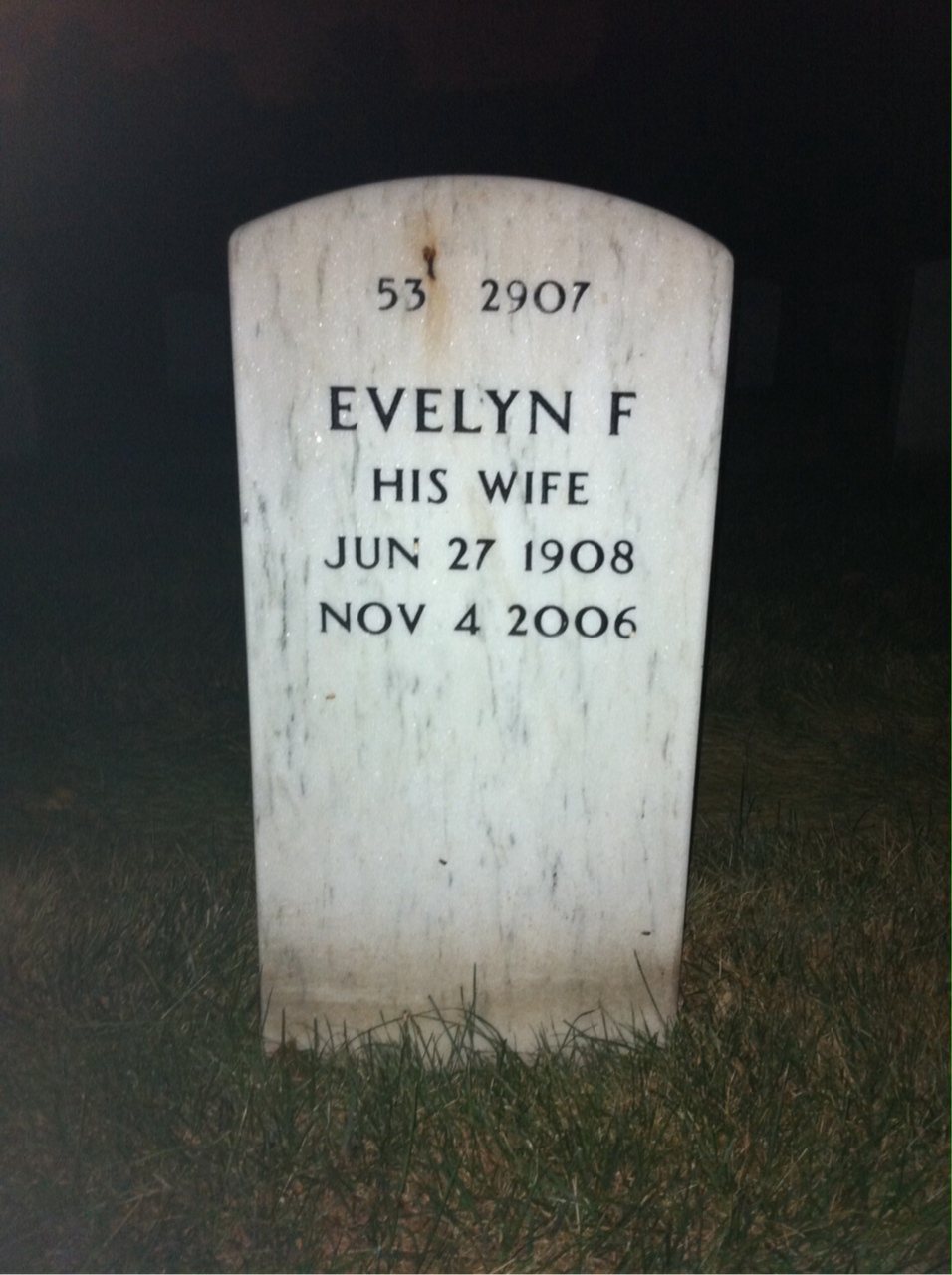 Back of headstone — John Stutz