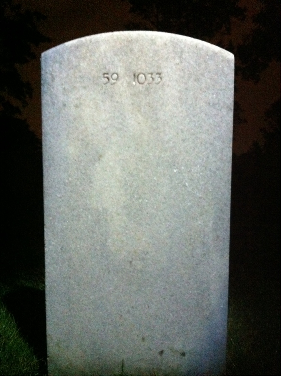 Back of headstone — Benjamin Alexander