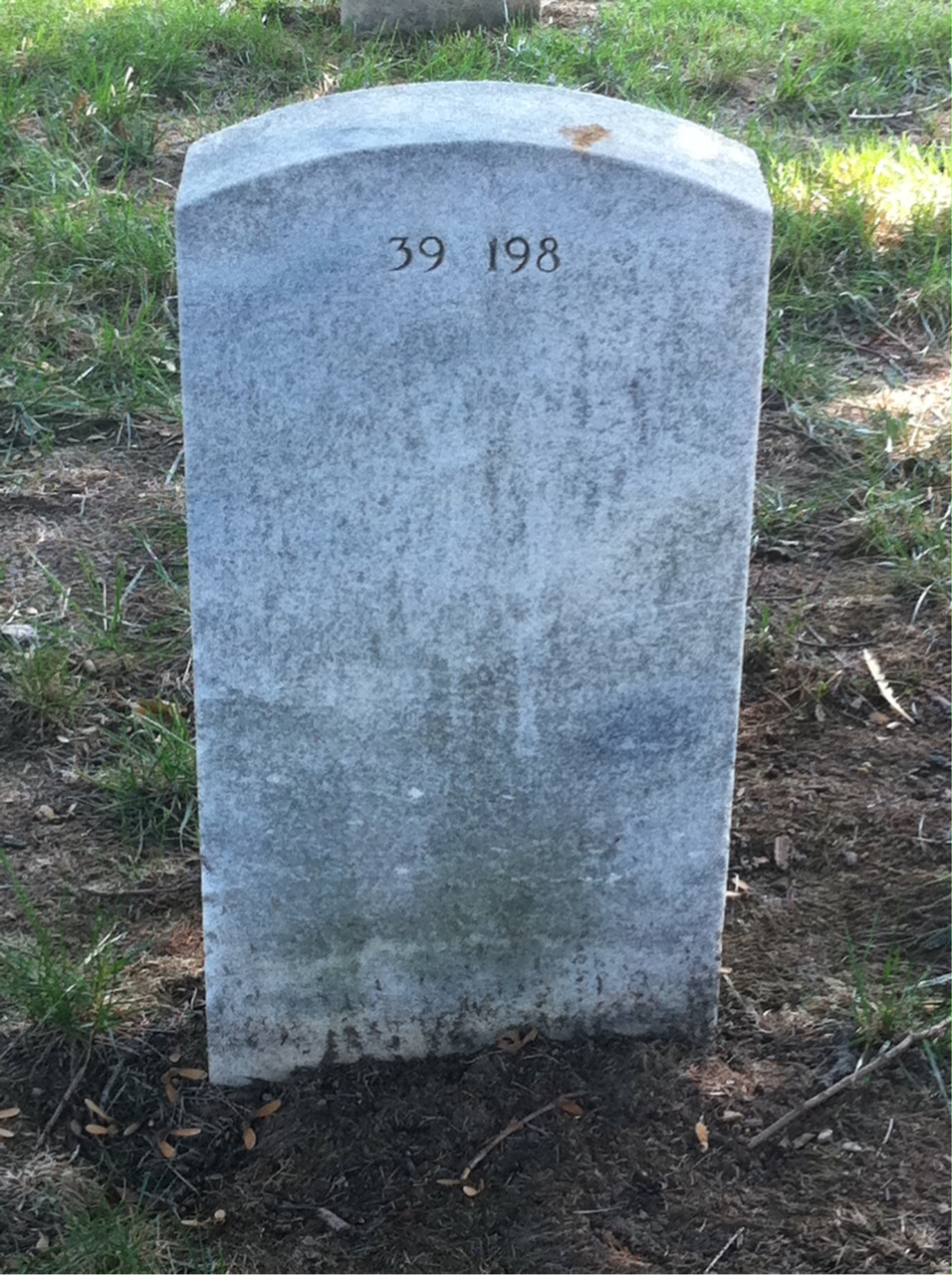 Back of headstone — Edward Young