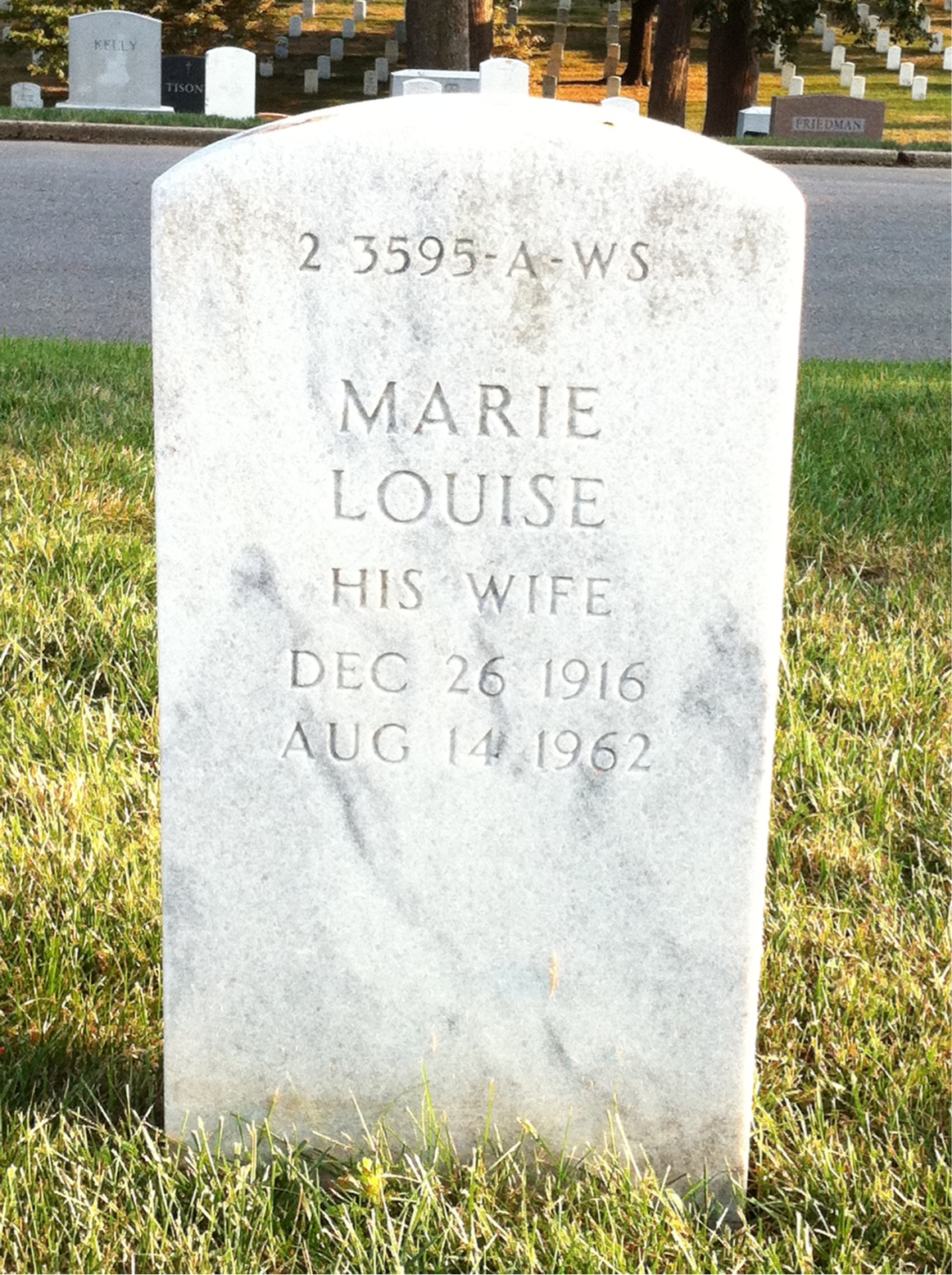 Back of headstone — Burl Bailey