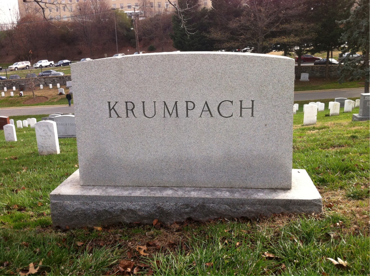 Back of headstone — Agnes Krumpach