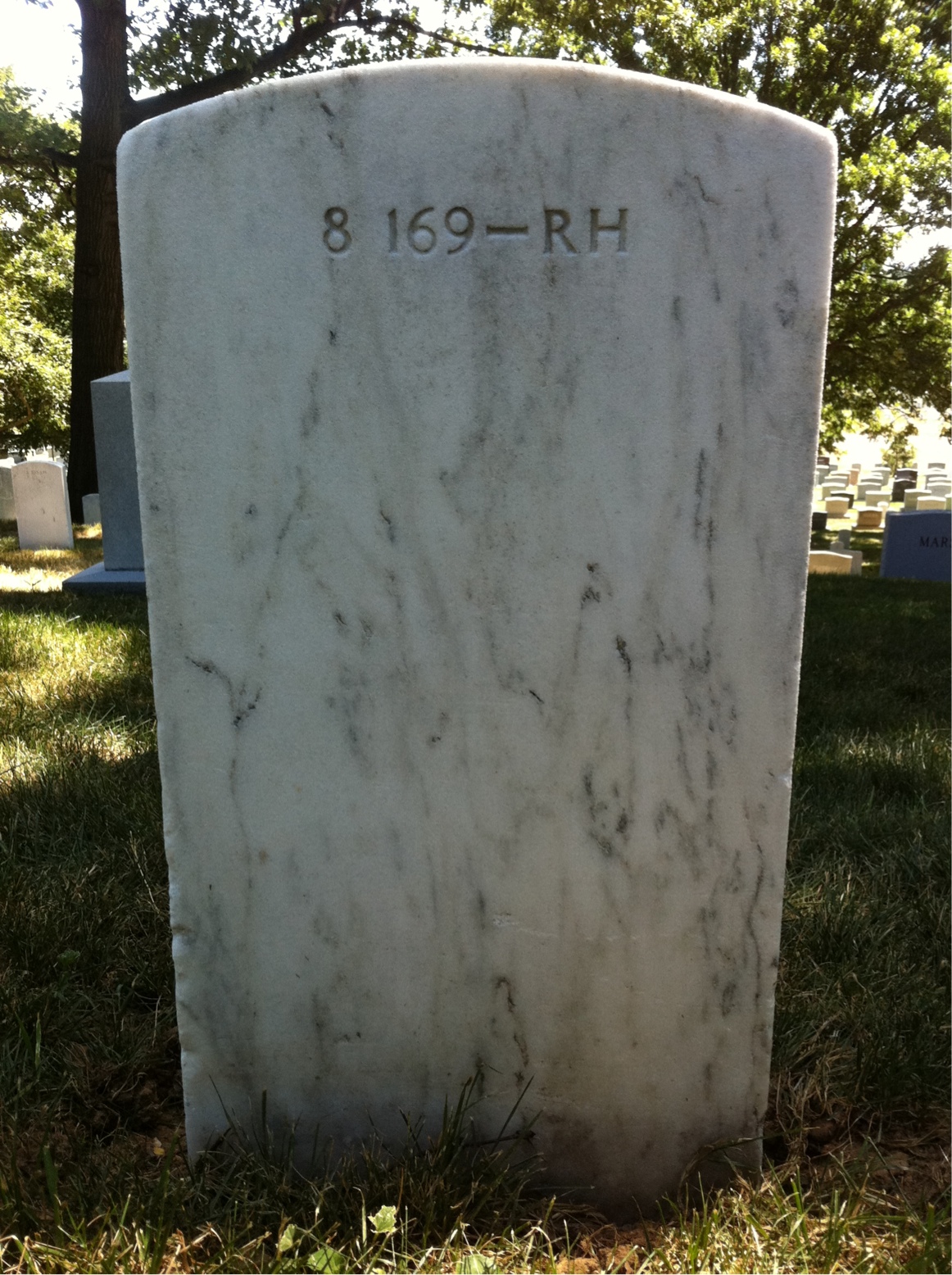 Back of headstone — John Allen