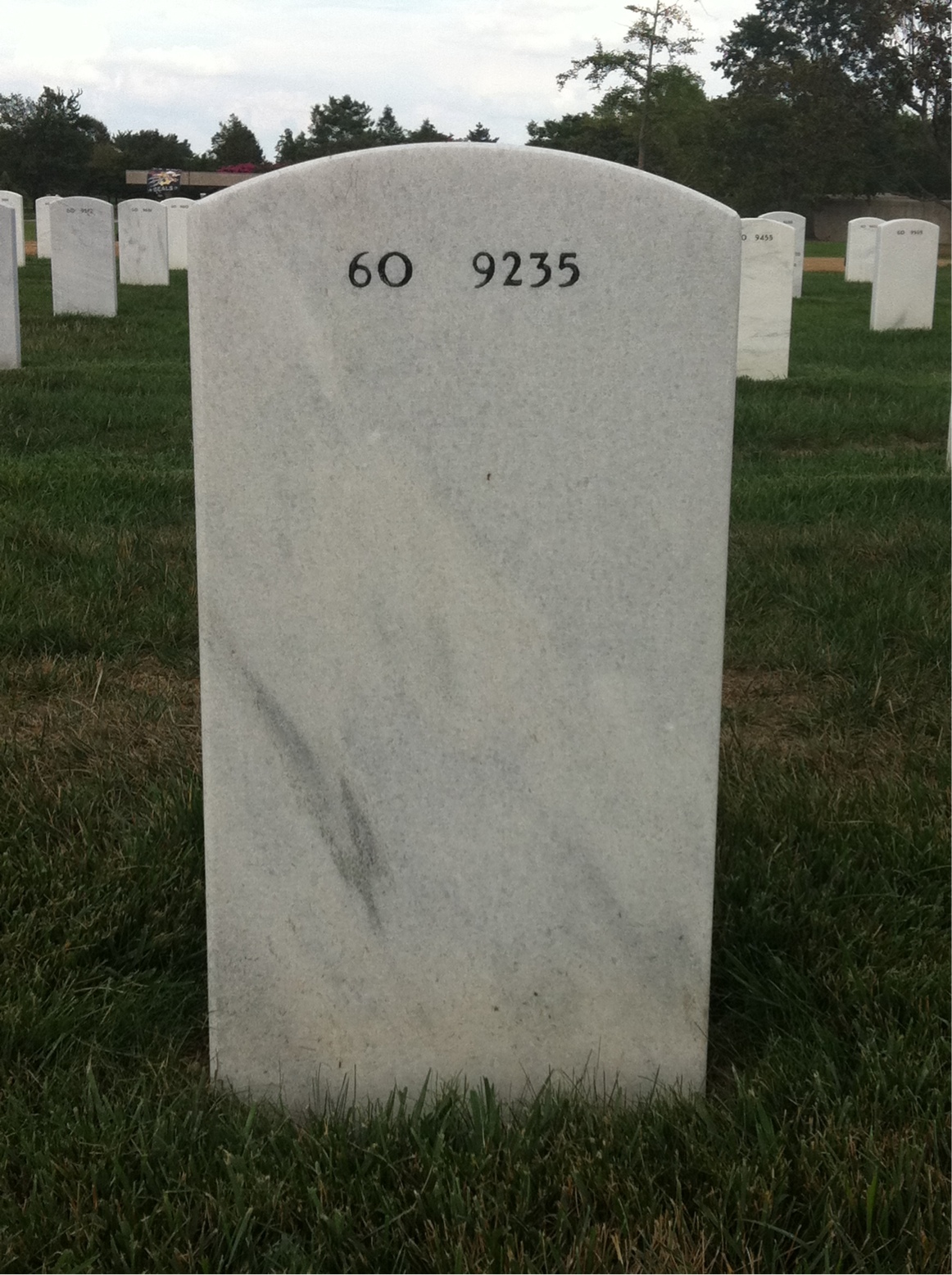Back of headstone — Elmer Barnes
