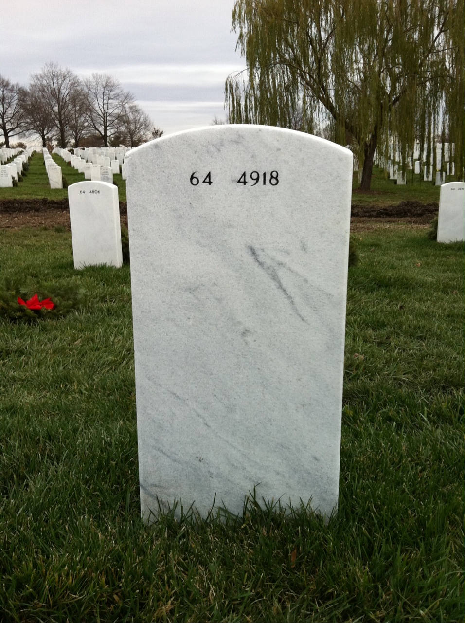 Back of headstone — Malcolm Ruben