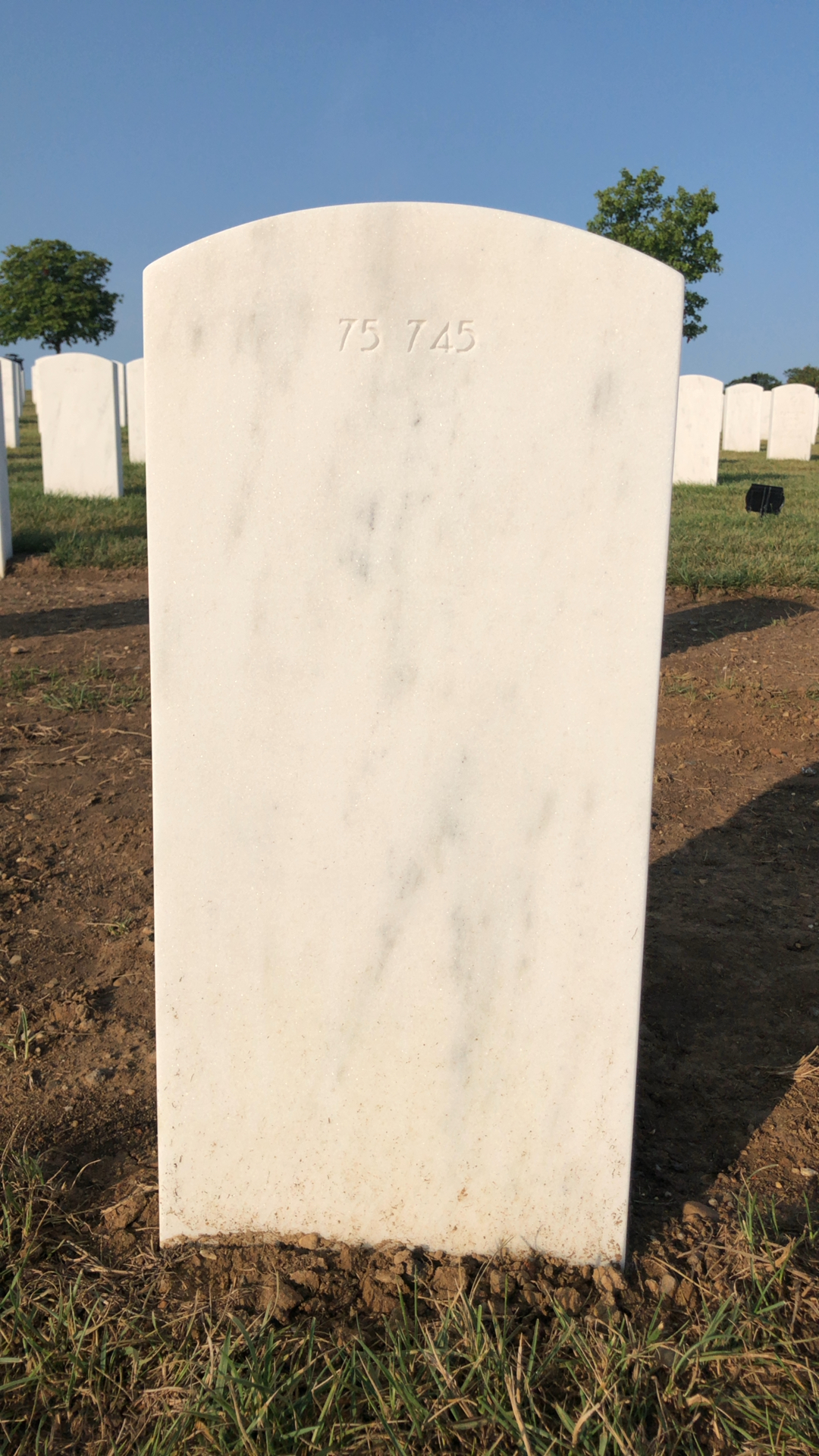 Back of headstone — William H Parker