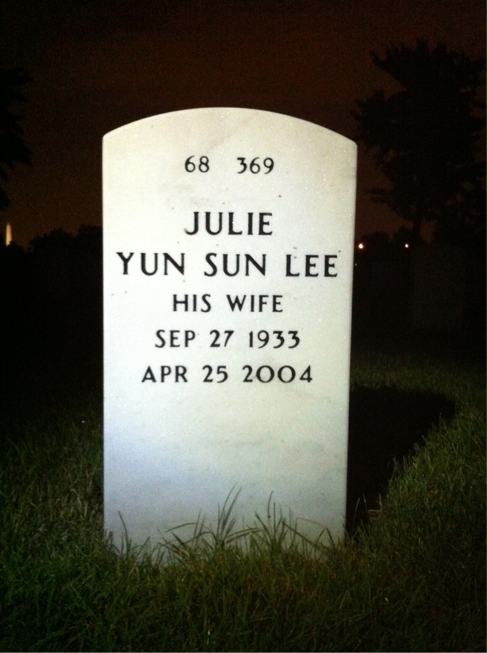 Back of headstone — John Oliver