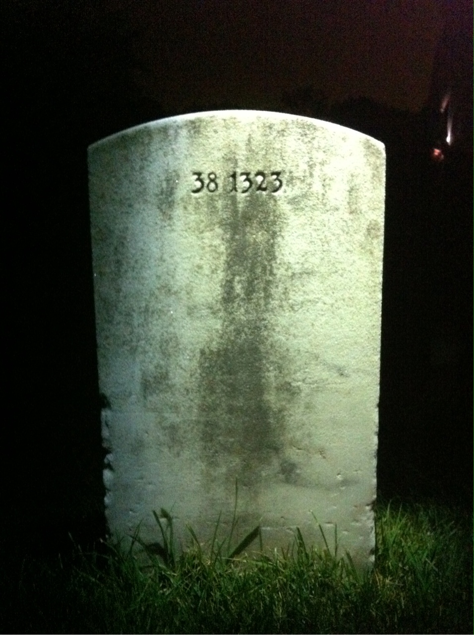 Back of headstone — Walter F Robertson