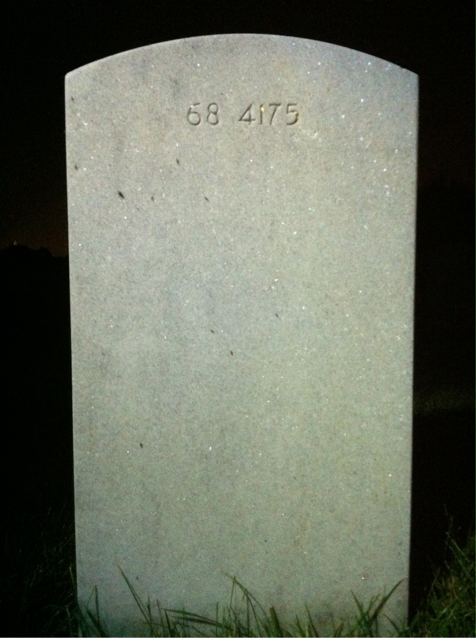 Back of headstone — Gary Alston