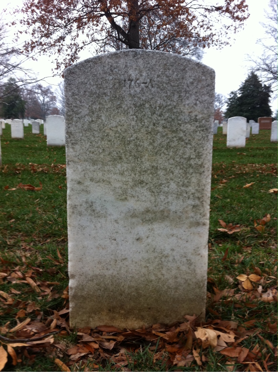 Back of headstone — George Balzer