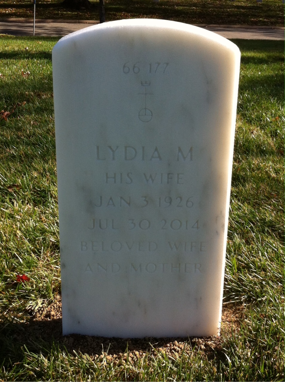 Back of headstone — Kasper Chestnut