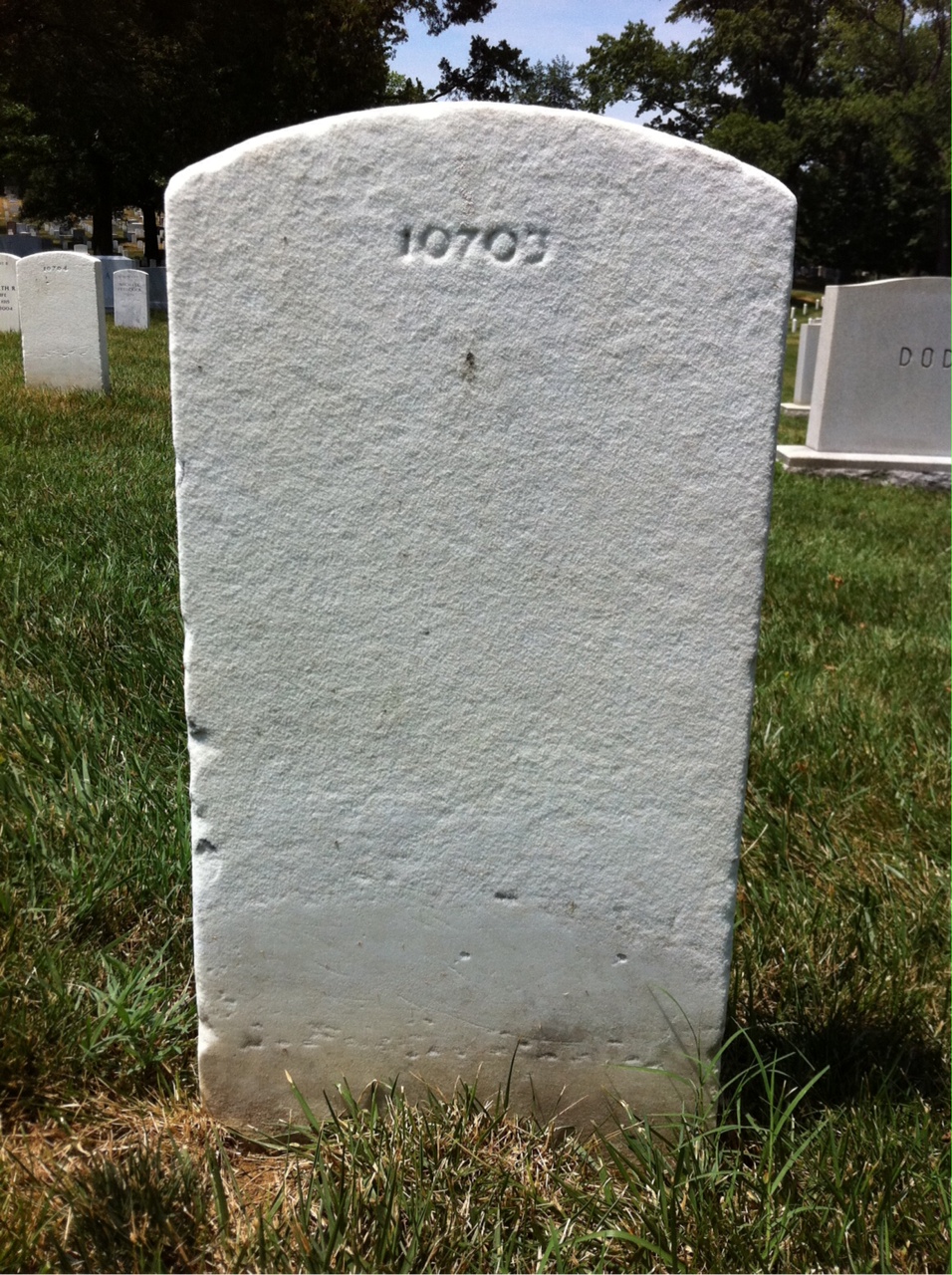 Back of headstone — Henry Arnold