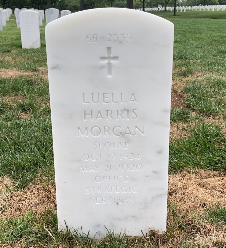 Back of headstone — Rex Morgan