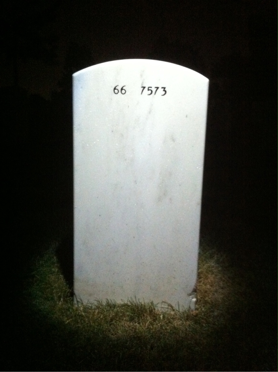 Back of headstone — Ralph Gahl