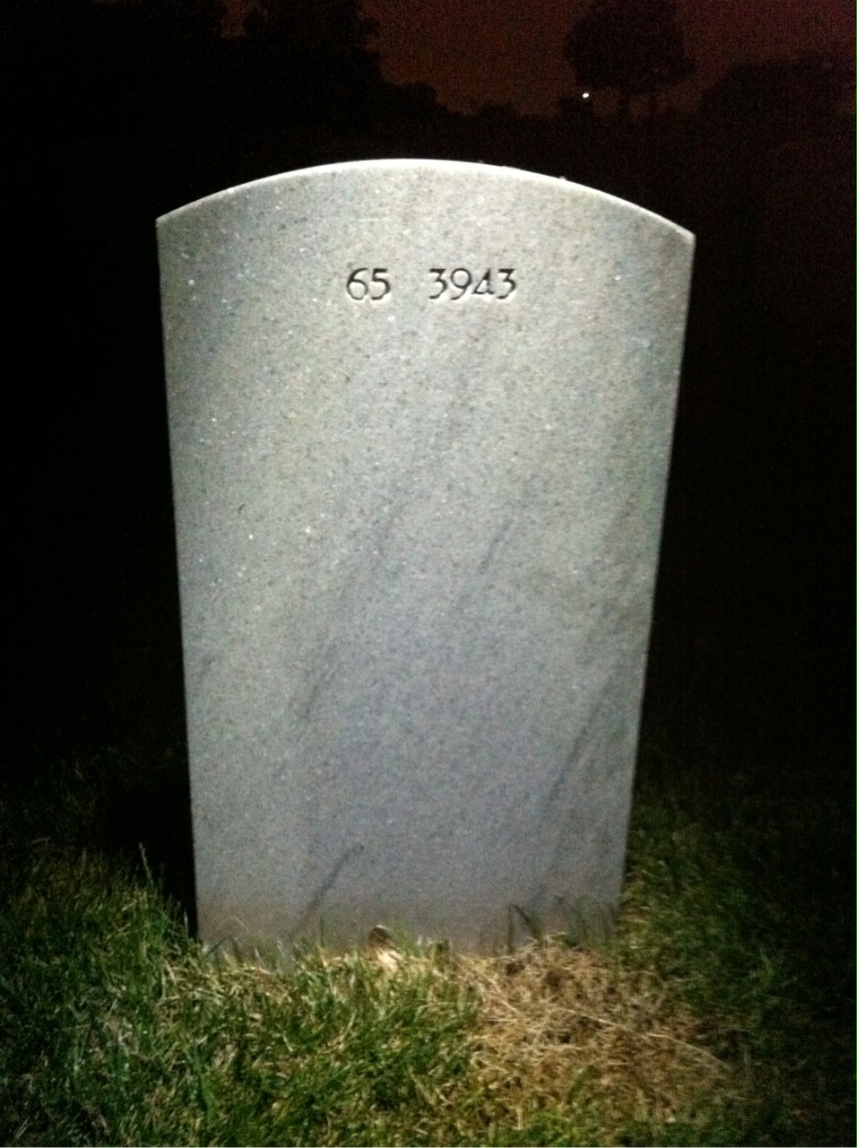 Back of headstone — William R Fitch