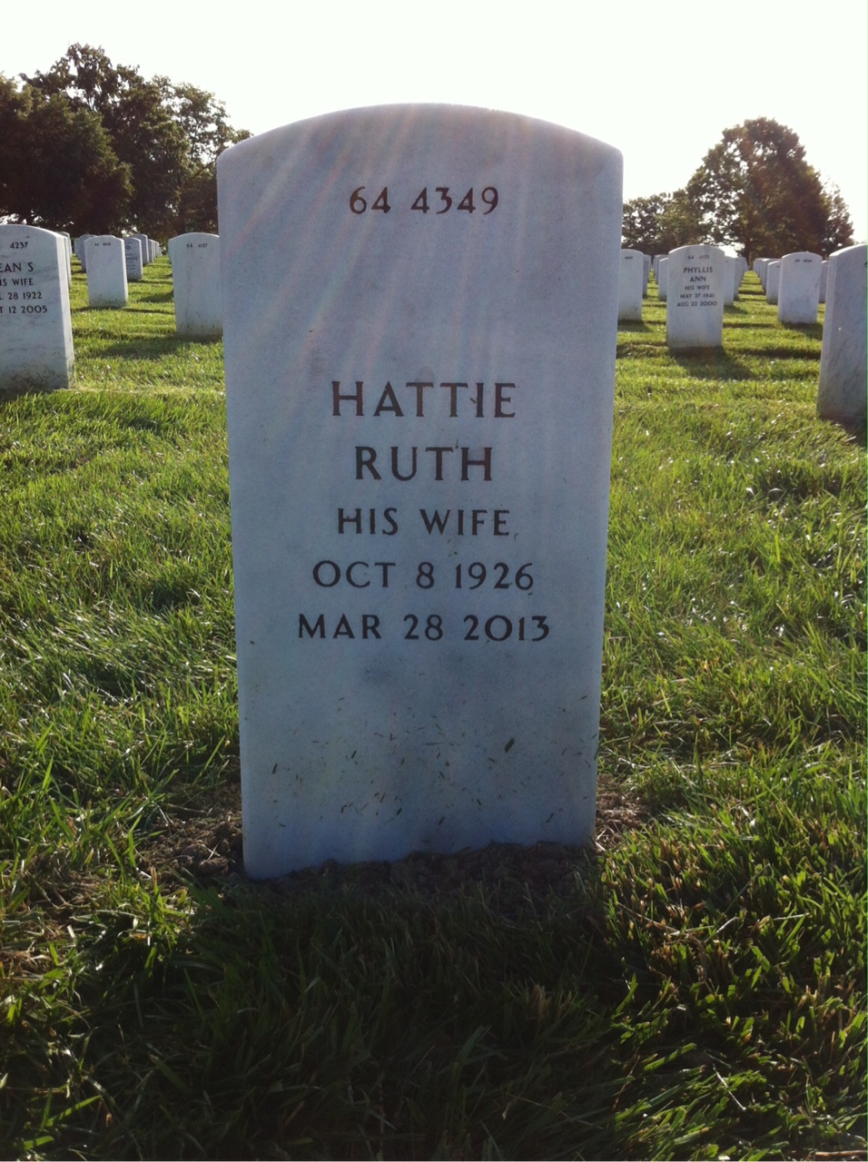 Back of headstone — David Quarles