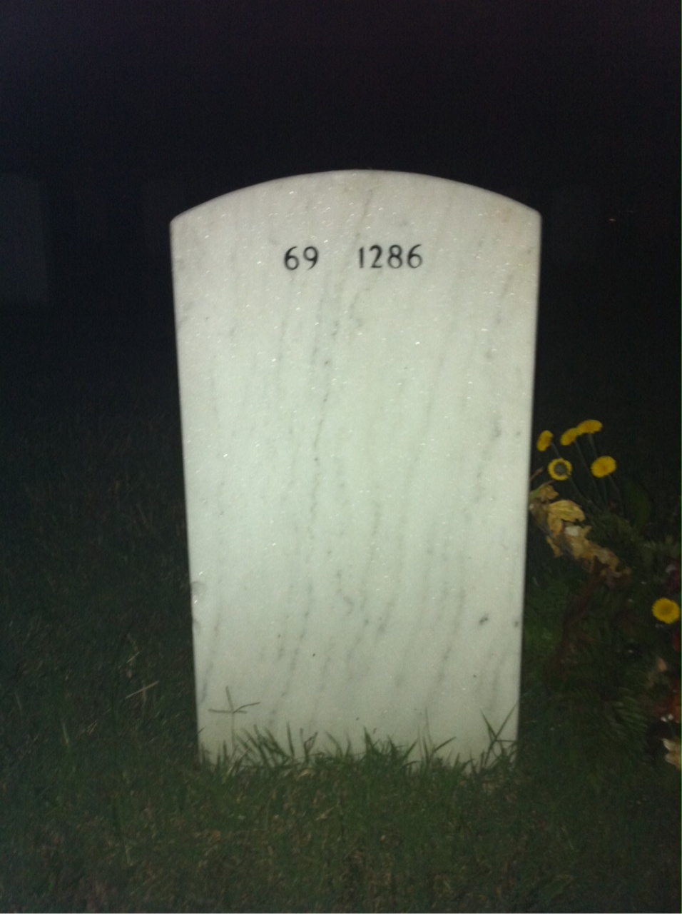 Back of headstone — Byron Schlag