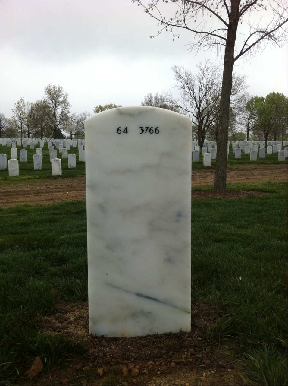 Back of headstone — Richard Corbin