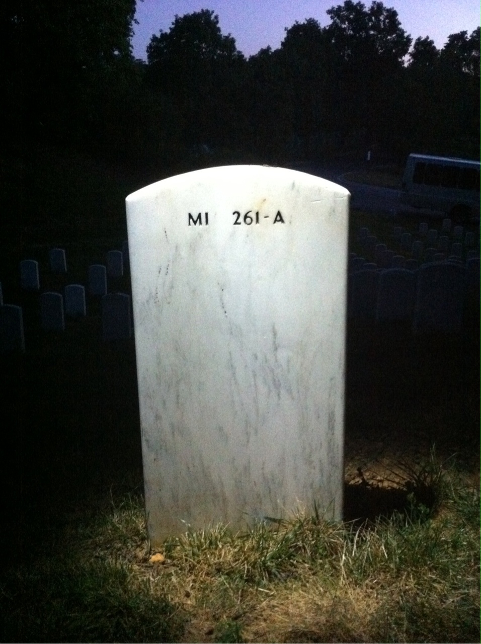 Back of headstone — Richard Butler