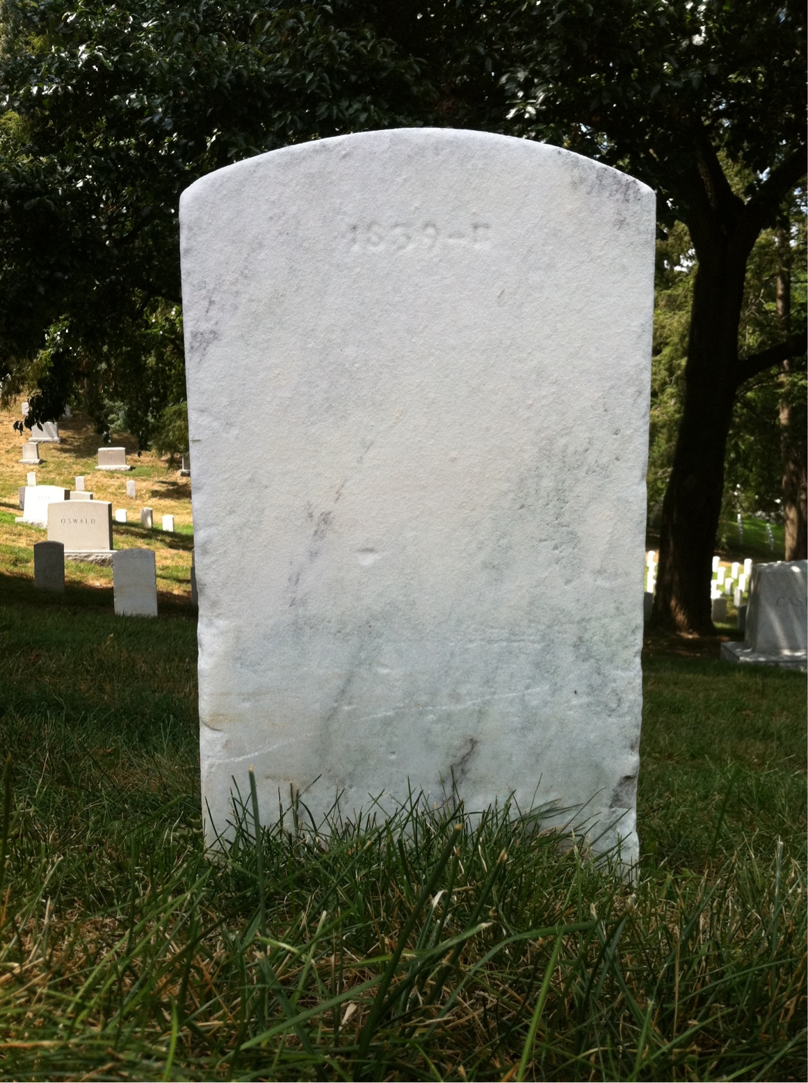 Back of headstone — Arline Ballou