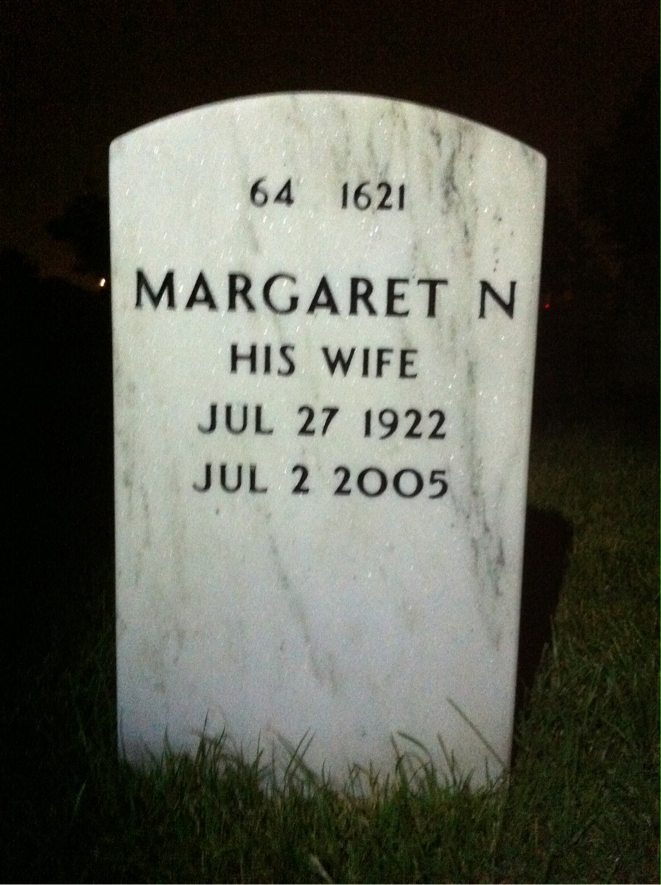 Back of headstone — Arthur Liska