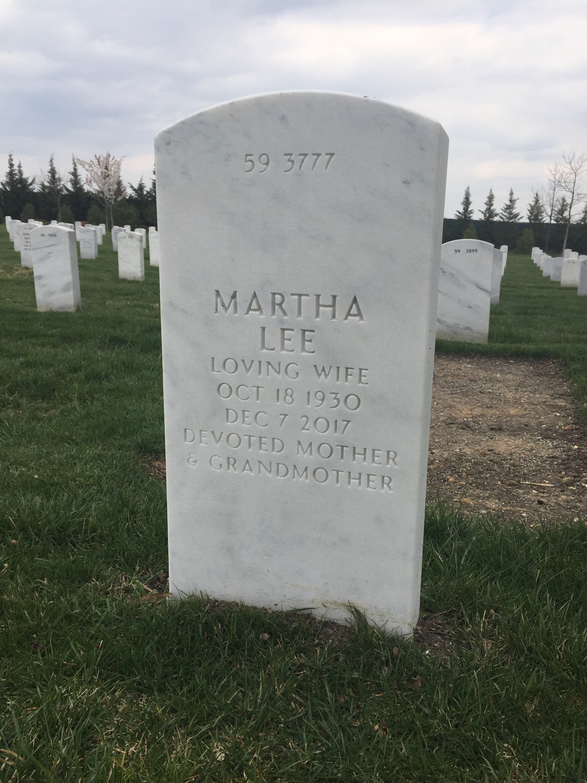 Back of headstone — John Lang
