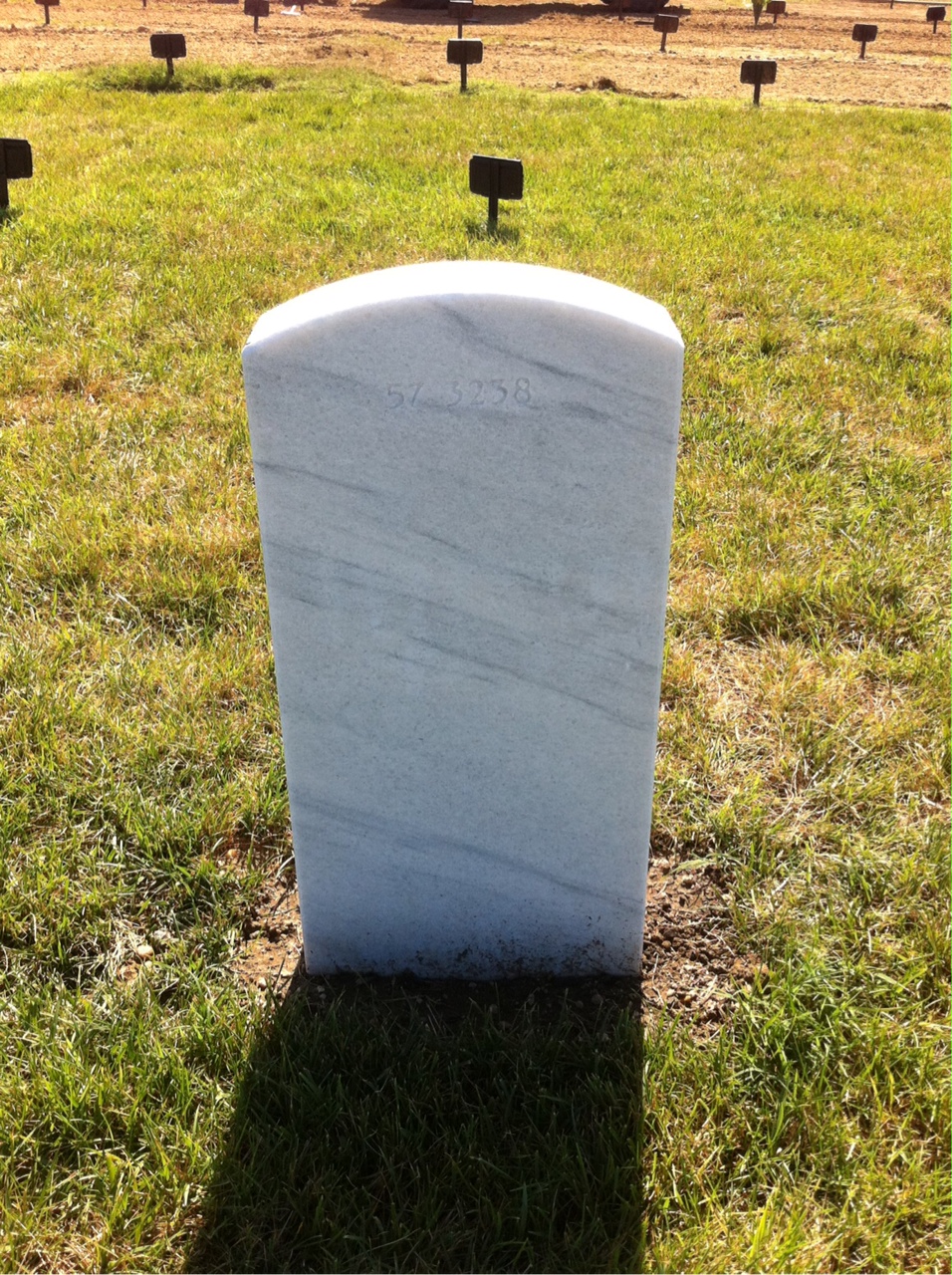 Back of headstone — Robert Anderson