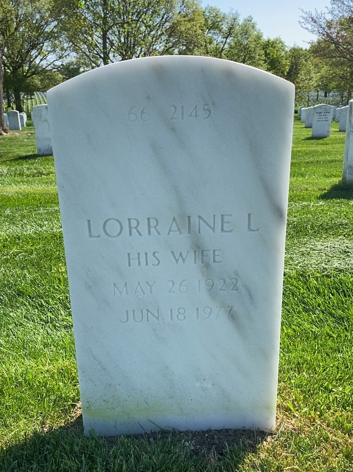 Back of headstone — Albert Ayala