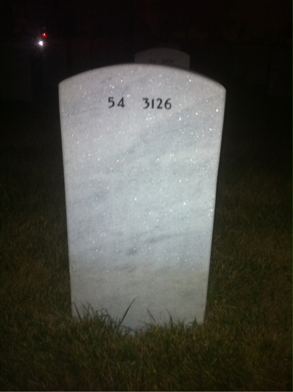 Back of headstone — William Jefferson Lumpkins