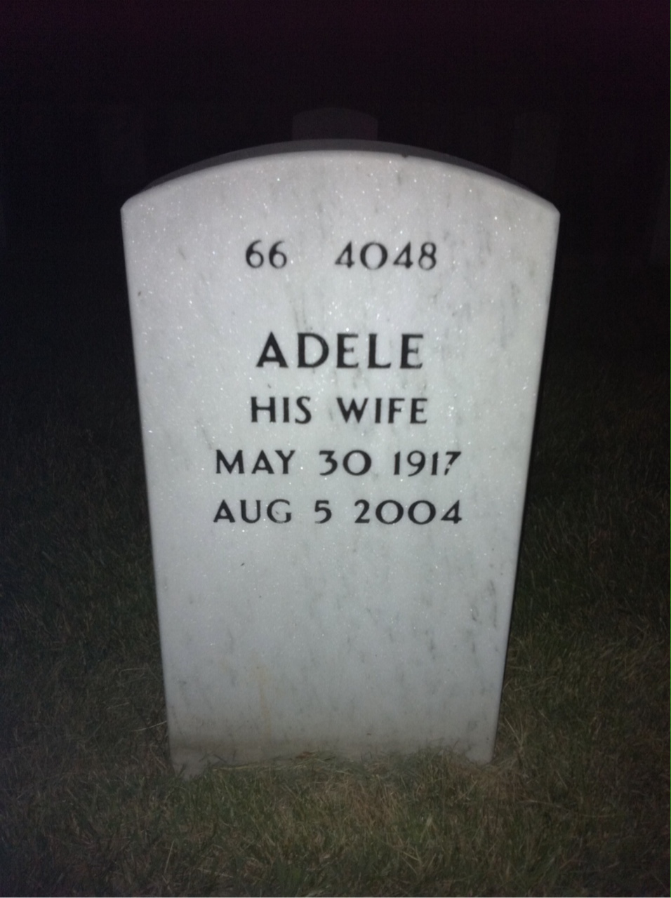 Back of headstone — John Ossea