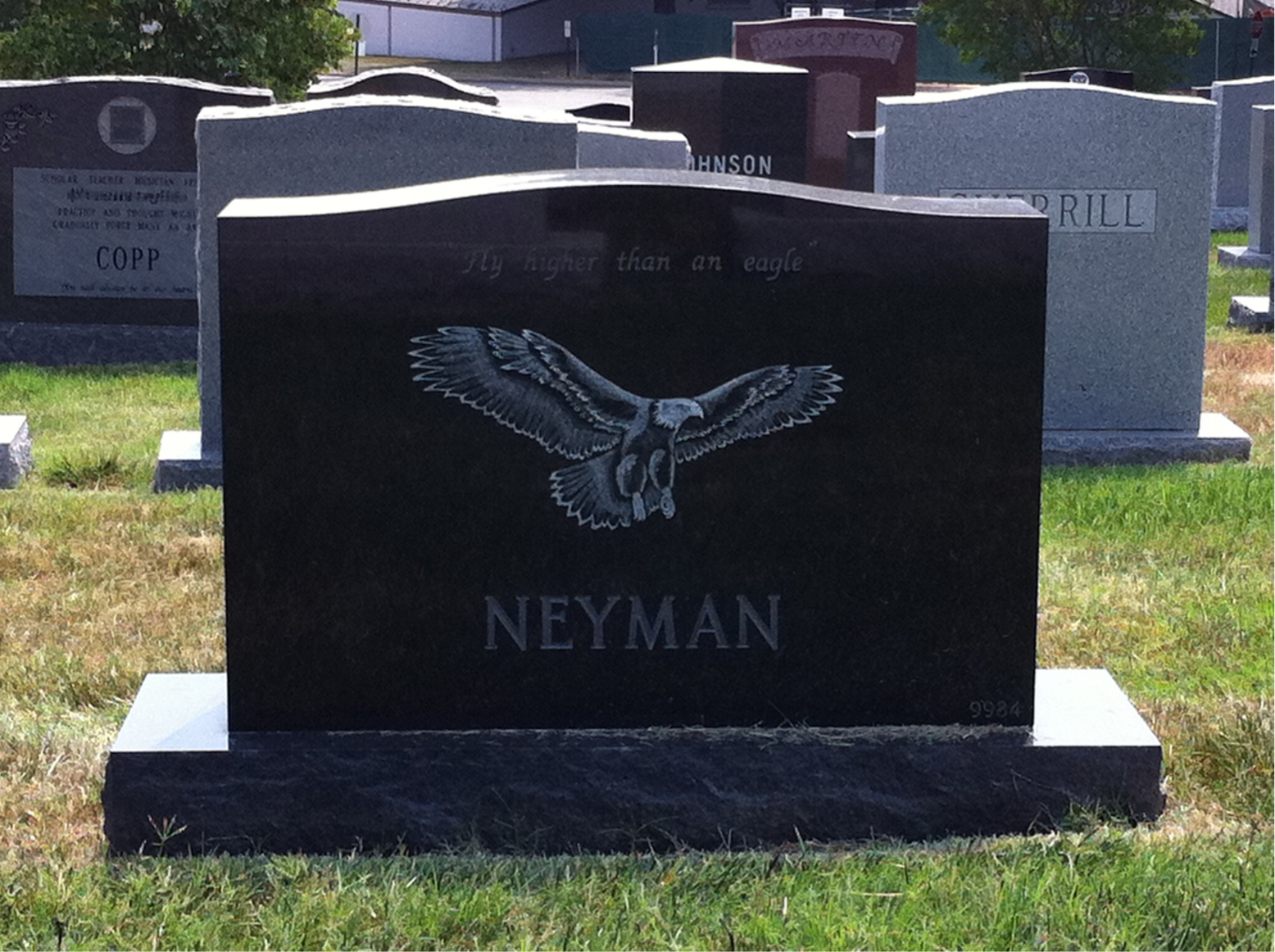 Back of headstone — William D Neyman