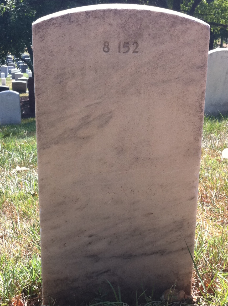 Back of headstone — Hampden Montgomery