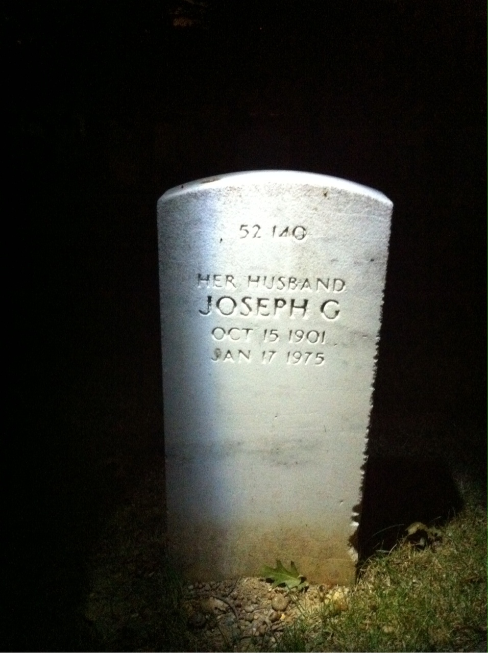 Back of headstone — Margaret H Wiley