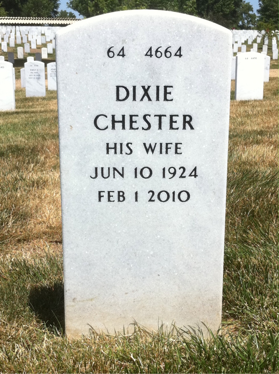 Back of headstone — Wilbur Ramsey