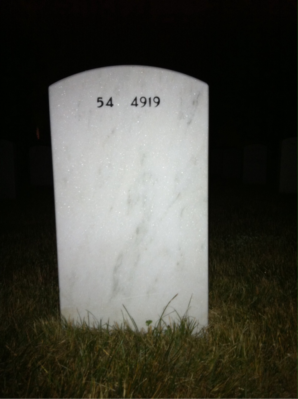 Back of headstone — Nada Smatlick