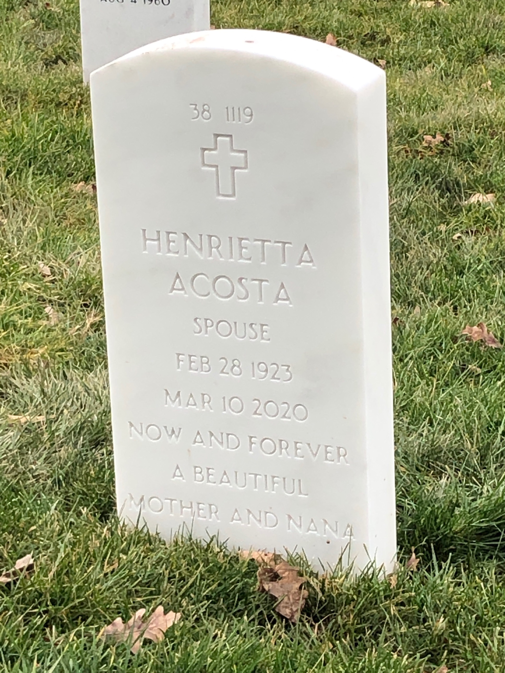 Back of headstone — Manuel Gomez