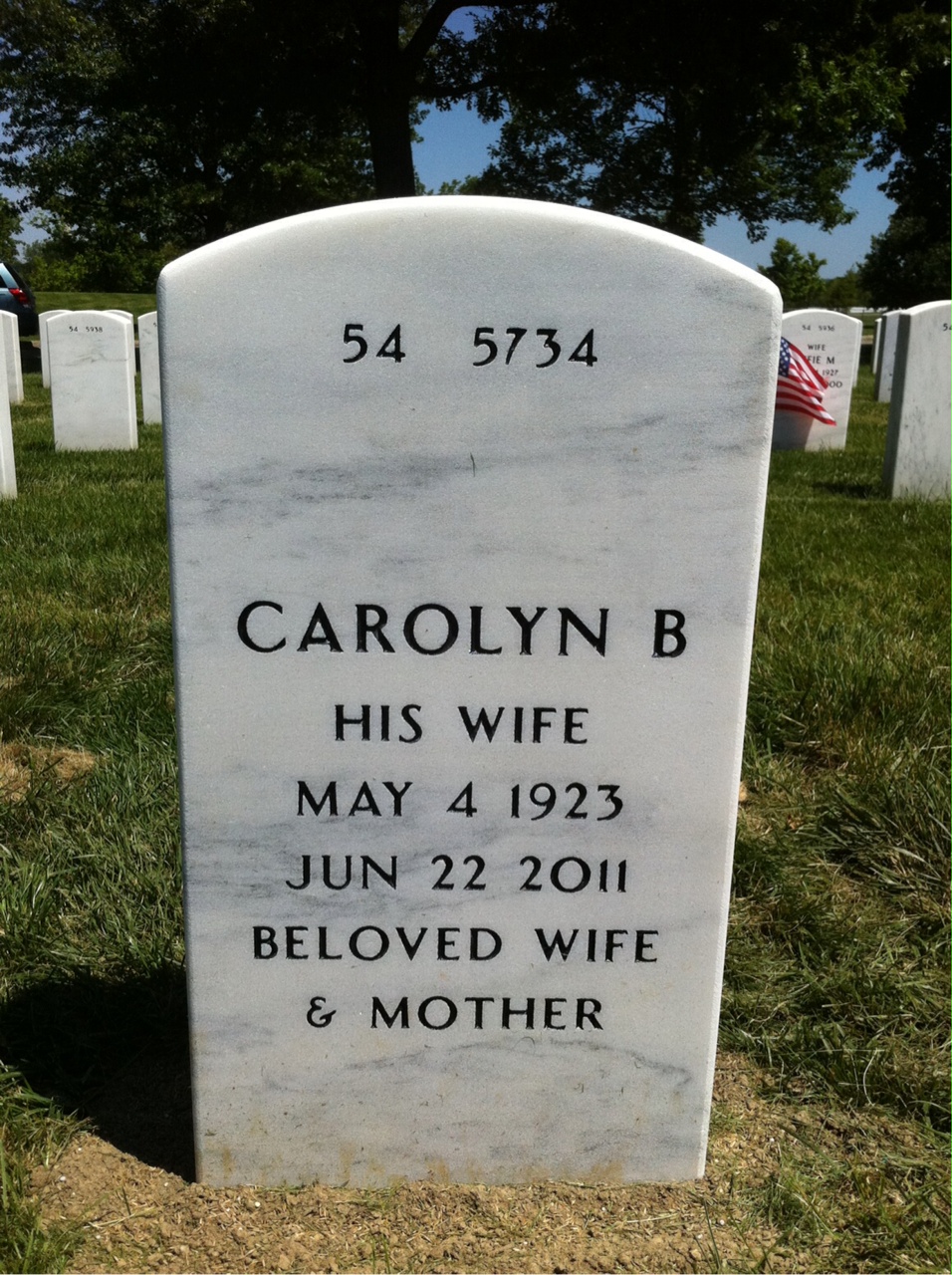 Back of headstone — James Smith